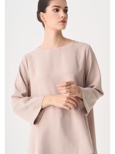 Long Sleeves High-Low Blouse