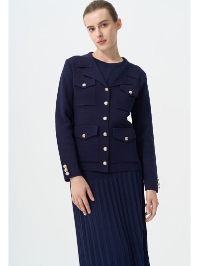 Multi Front Pockets Kintwaer Jacket