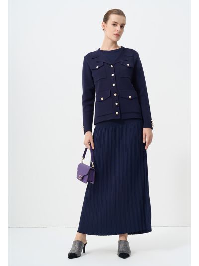 Solid Plated knitted Skirt