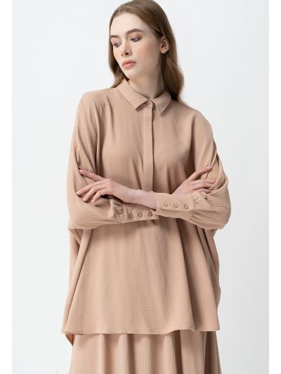 Oversize High-Low Blouse
