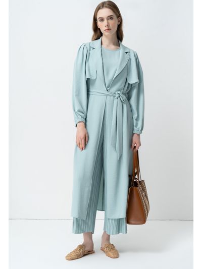 Crinkled Maxi Abaya With Storm Flap