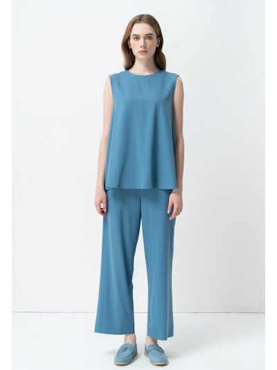 Solid Straight Fit Casual Trouser