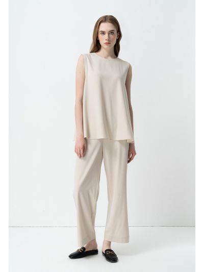 Solid Straight Fit Casual Trouser