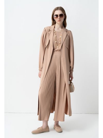 Crinkled Maxi Abaya With Storm Flap