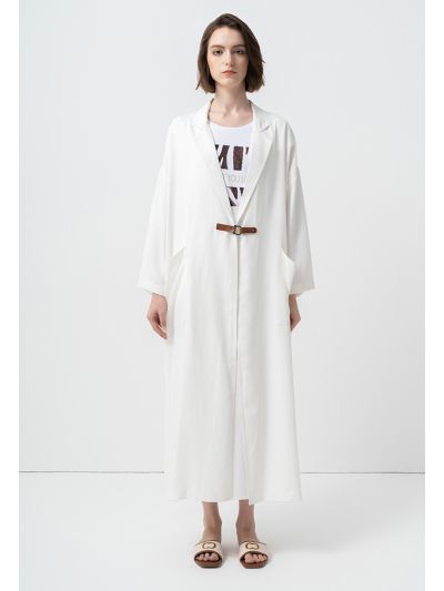 Solid Oversize Maxi Open Abaya 