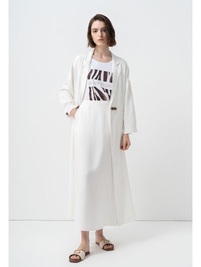 Solid Pleated Flared Skirt