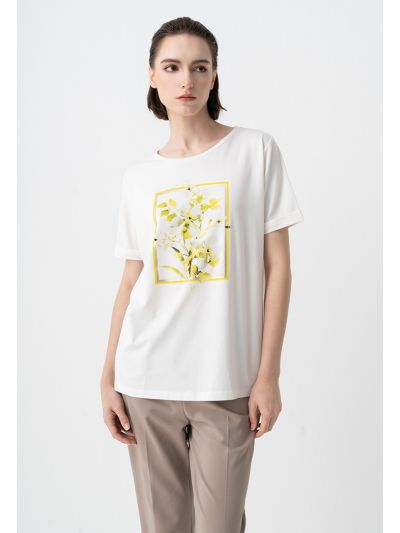 Floral Printed Motif T-Shirt