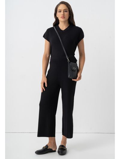 Knitted Solid Straight Leg Trouser