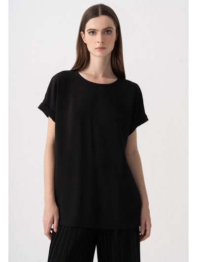 Solid Continuous Short Sleeves T-Shirt