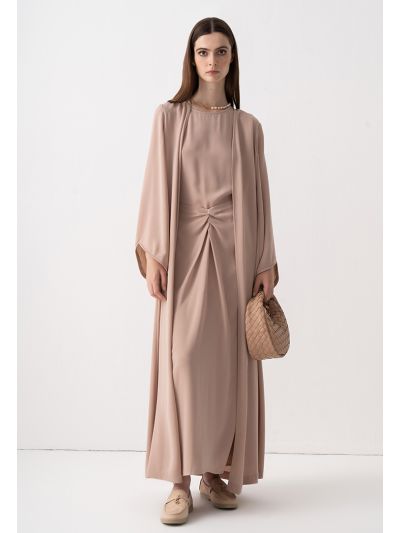 Open Front Single Tone Abaya