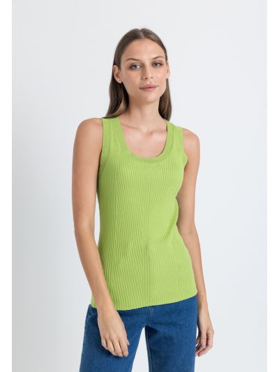 Basic Solid Ribbed Top