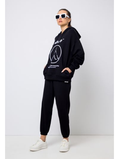 Solid Elastic Waist Jogger