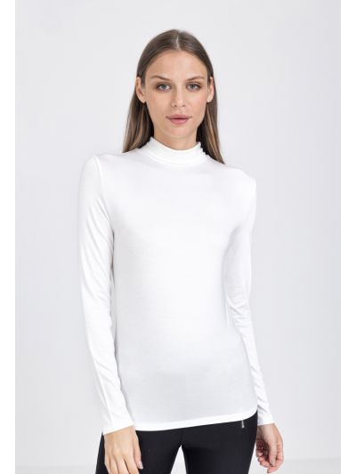 High Neck Long Sleeve Basic Top