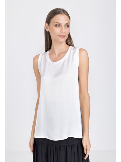 Solid Sleeveless Blouse