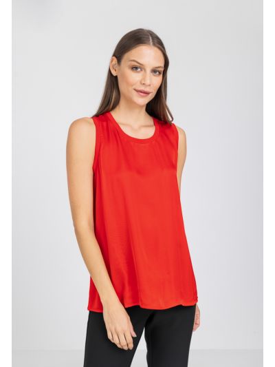 Solid Sleeveless Blouse