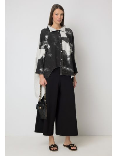 Wide Leg High Waist solid Trouser
