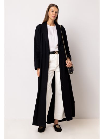 Shawl Collar Oversized Solid Abaya