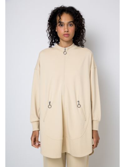  Drop Shoulder Oversized Full Zip Jacket