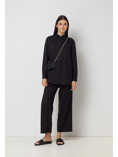 Wide Leg High Waist Trouser