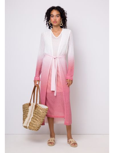 Ombre Lace Belted Jacket