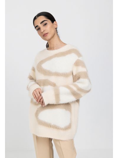 Mohair Multicolored Knitted Blouse