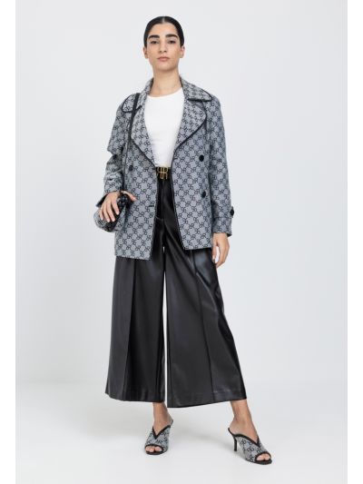 PU Leather Wide Leg Trouser