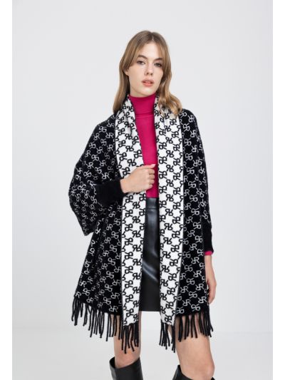 Printed Monogram Poncho