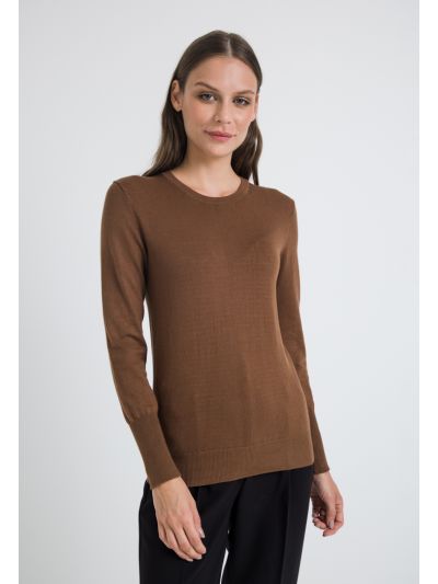 Solid Knitted Long Sleeve Top