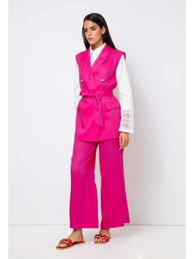 Wide Leg Solid Trouser
