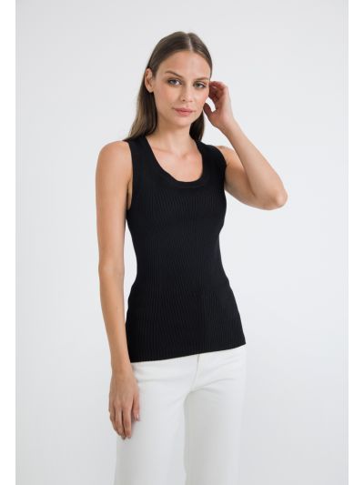 Basic Solid Ribbed Top