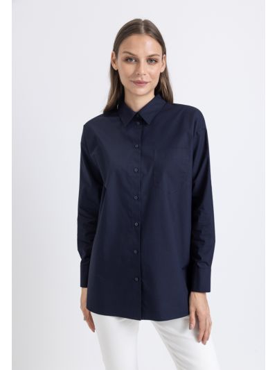 Drop Shoulder Oversized Solid Shirt