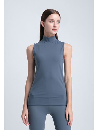 High Neck Sleeveless Basic Top