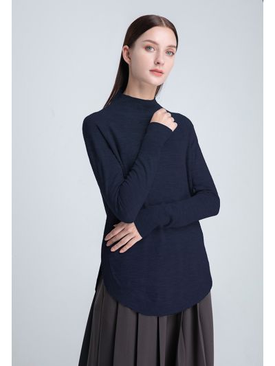 Raglan Sleeve Knitted Solid Top