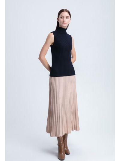 Long Knitted Classic Basic Skirt