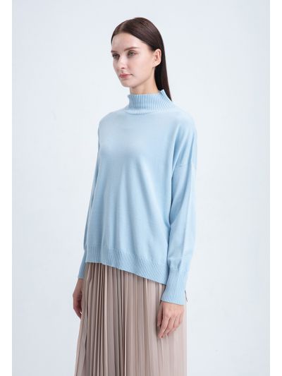 Basic Knitted High Low Top
