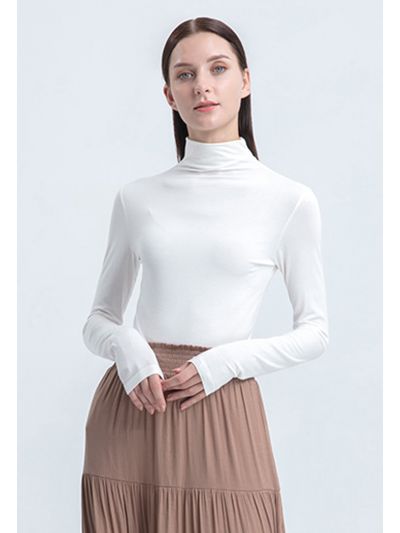 High Neck Solid Basic Top