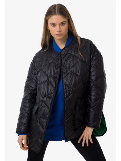 Quilted Puffer Sleeveless Solid Jacket