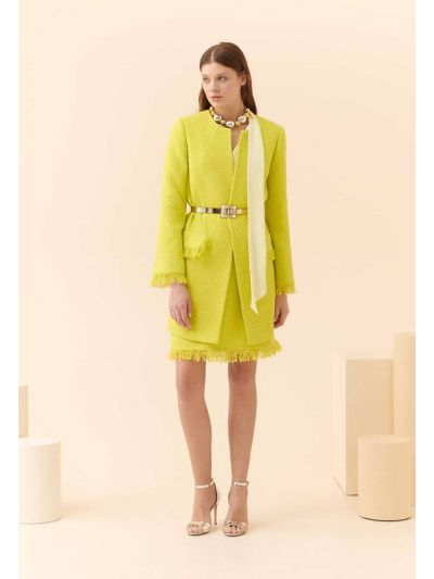 Roman Tweed With Finged Jacket Green