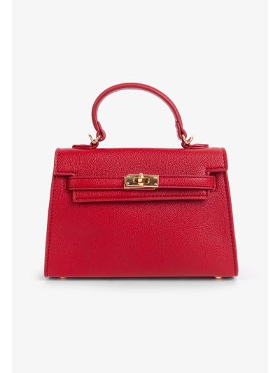 Solid Top Handle Crossbody Bag