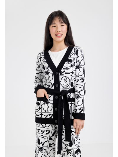 Peanuts Two Toned Knitted Jacket