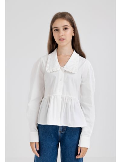Solid Sailor Collar Shirt