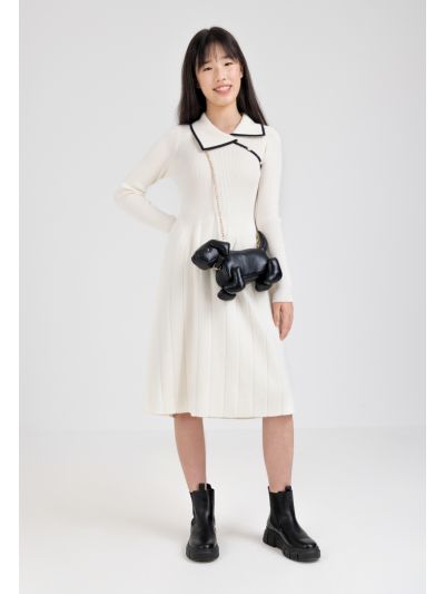 Classic Solid Knitted Dress