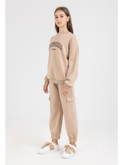 Solid Cargo Sweatpants