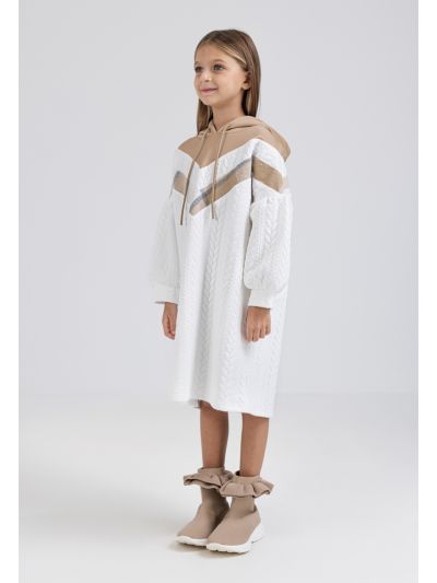 Textured Hoodie Dress
