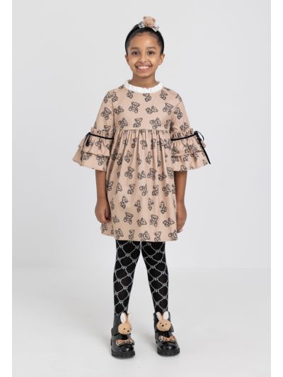 Printed Pleated Dress