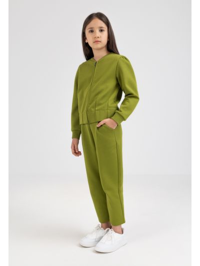 Solid Straight Leg Trousers