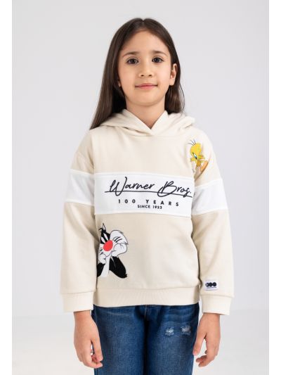 WB Knitted Printed Hoodie