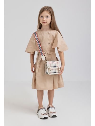 Solid Cape Sleeves Dress