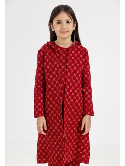Lurex Monogram Knitted Coat