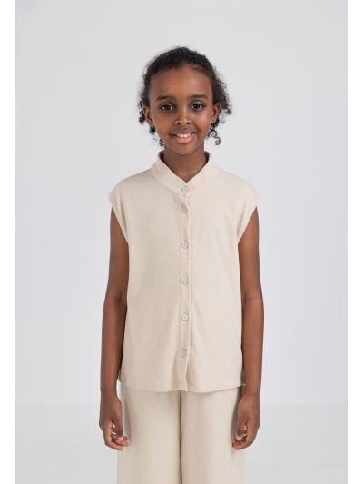 Solid Sleeveless Vest